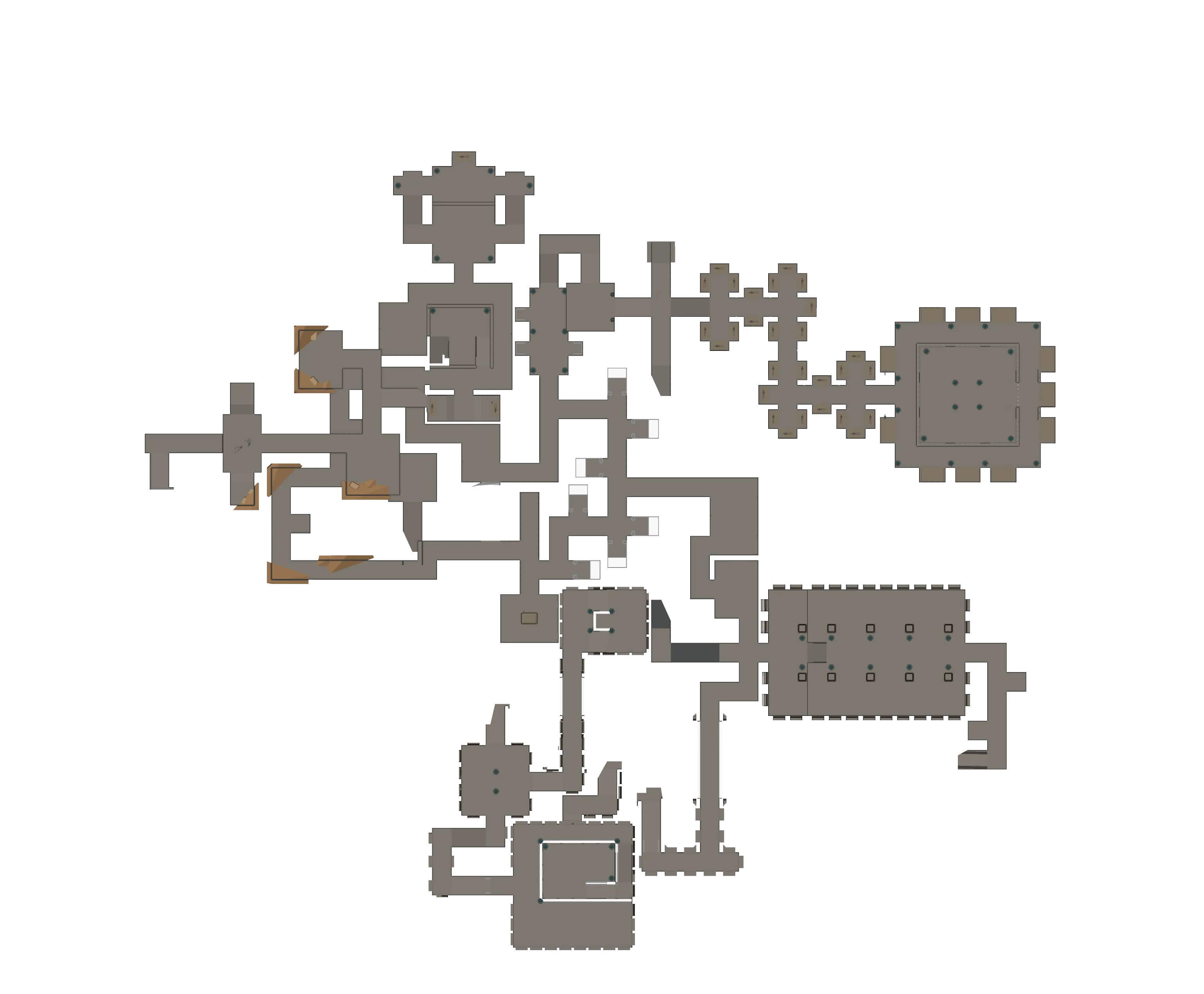 Map of Wyrmsbane Tomb – Level 2 (y -10 to 7)